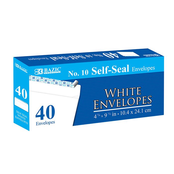 24 pieces of #10 SelF-Seal White Envelopes (40/pack)