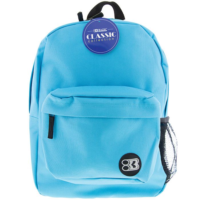12 Wholesale 17" Cyan Classic Backpack