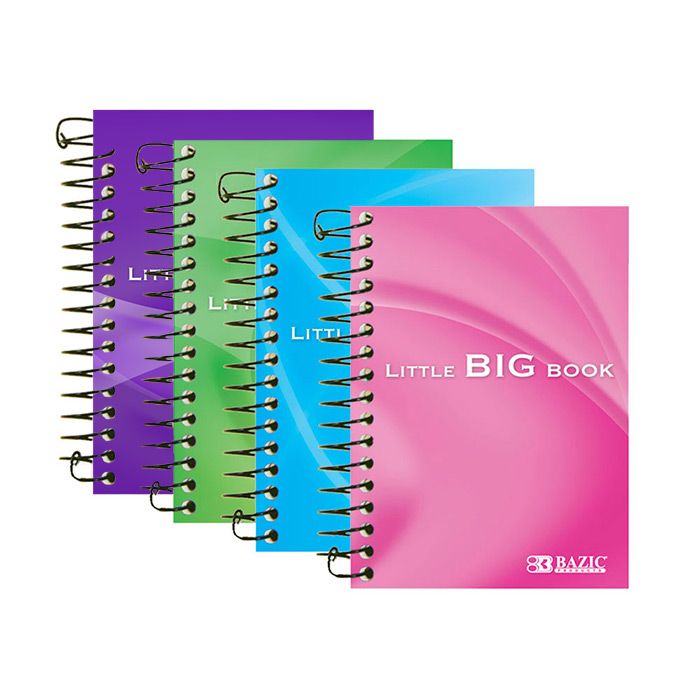 GET IT TODAY! SPIRAL FAT NOTEBOOK > Lined > 5.5" x 4" > 180 sheets > GOOD DEAL!