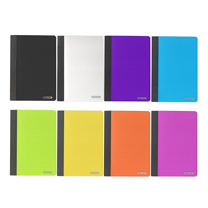 48 Wholesale 80 Ct. 5" X 7" Poly Cover Personal Composition Book