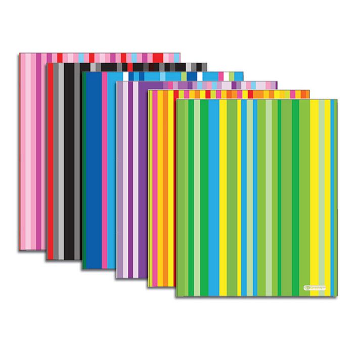 48 pieces of Stripes 2-Pocket Poly Portfolio