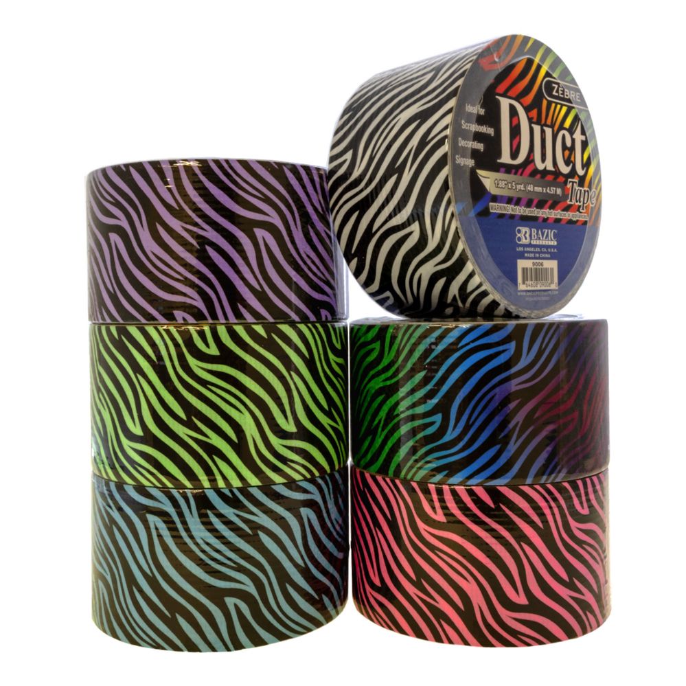 24 pieces of 1.88" X 5 Yards Zebra Series Duct Tape