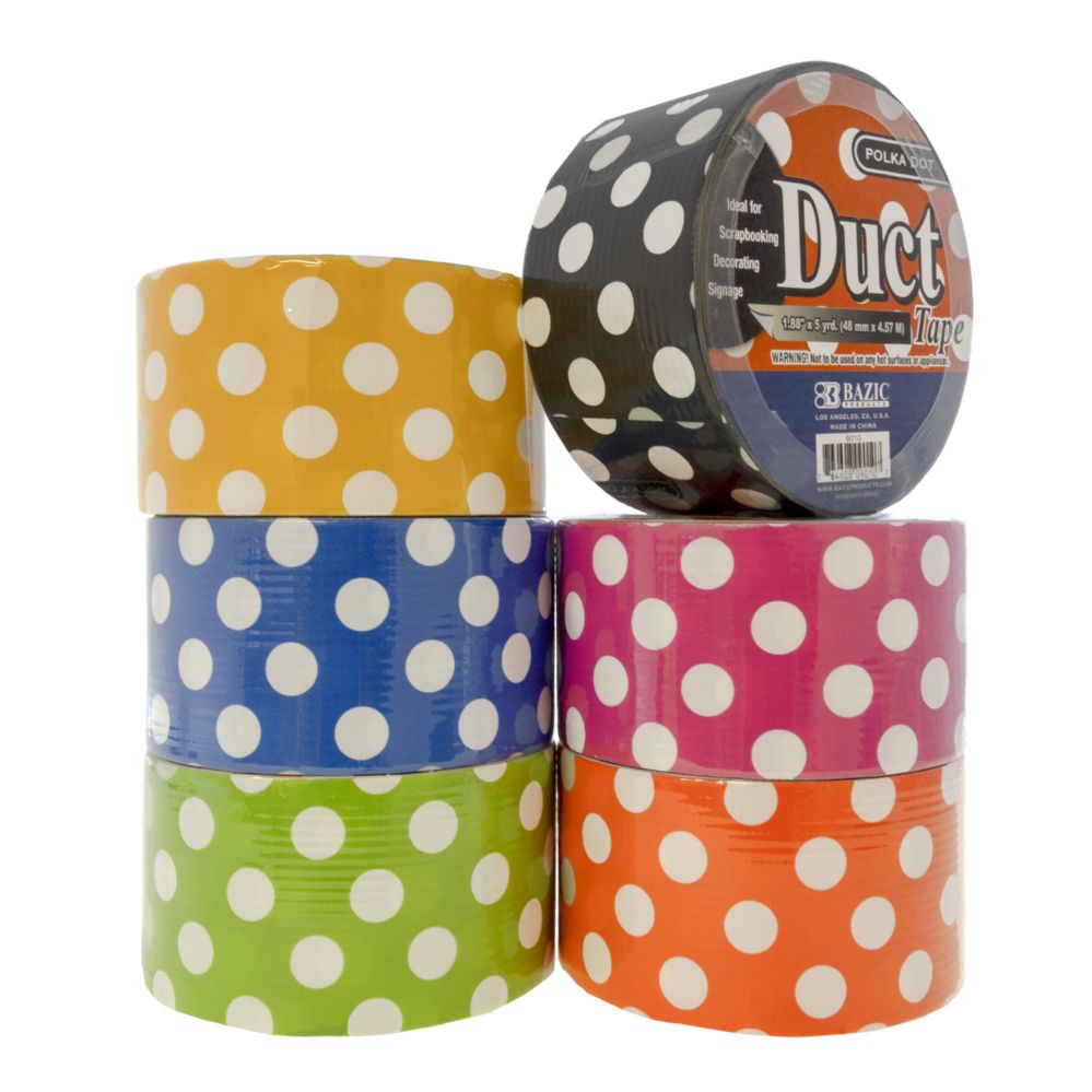 24 pieces of 1.88" X 5 Yards Polka Dot Series Duct Tape