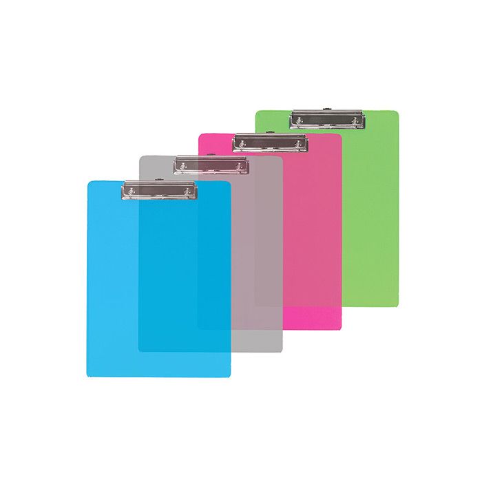 24 pieces of Memo Size Plastic Clipboard W/ Low Profile Clip