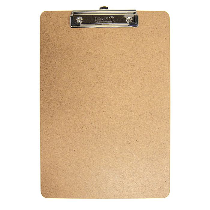 24 Pieces of Standard Size Hardboard Clipboard W/ Low Profile Clip