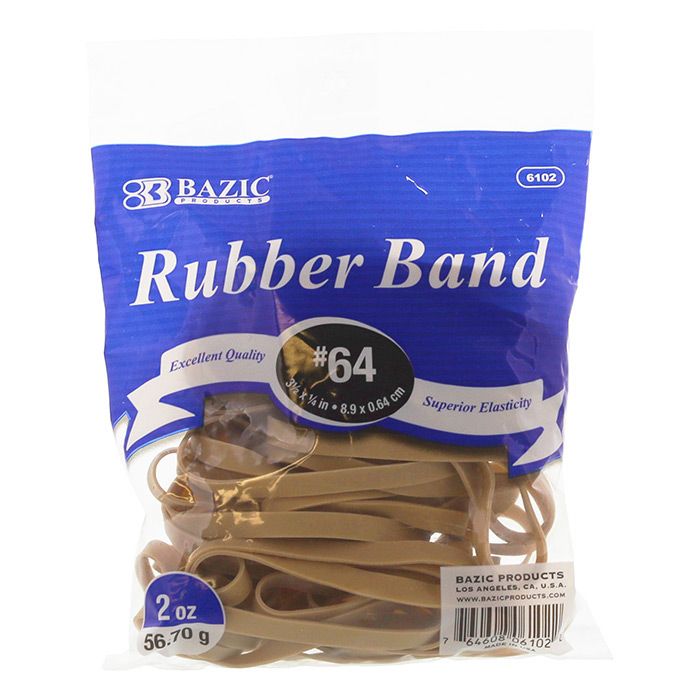 36 Wholesale 2 Oz./ 56.70 G #64 Rubber Bands