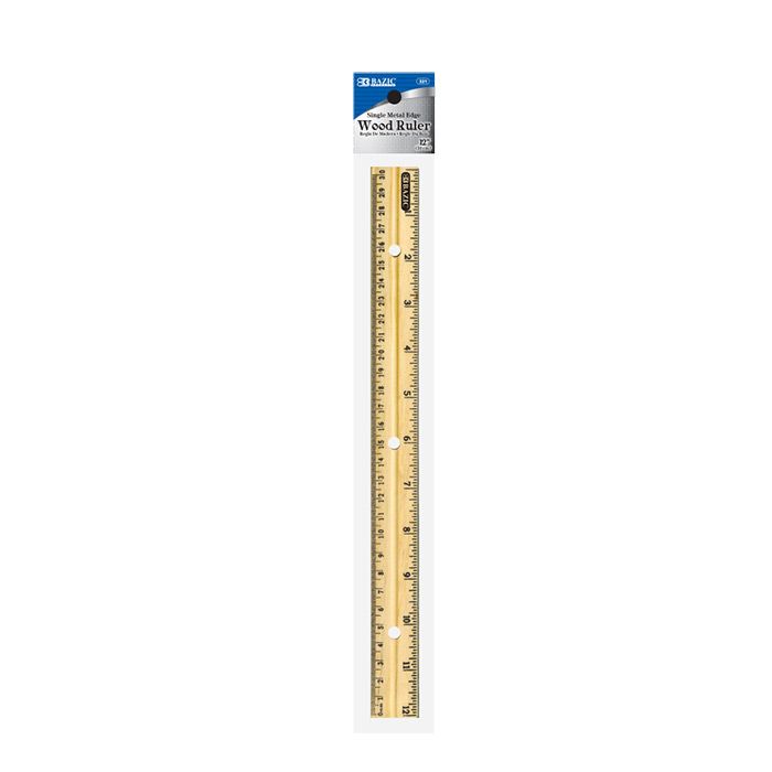 24 Bulk 12" (30cm) Wooden Ruler