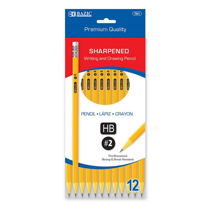 24 Bulk PrE-Sharpened #2 Premium Yellow Pencil (12/pack)
