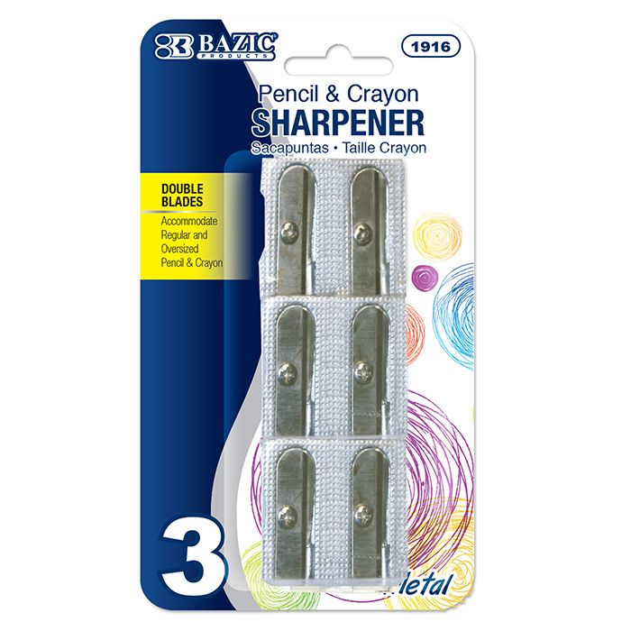 24 pieces of Dual Blades Metal Pencil Sharpener (3/pack)