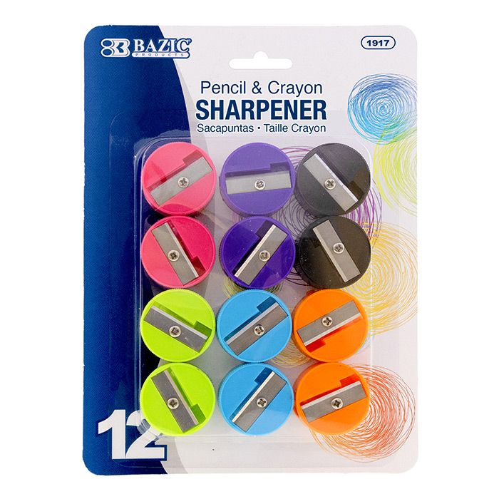 24 pieces of Round Pencil Sharpener (12/pack)
