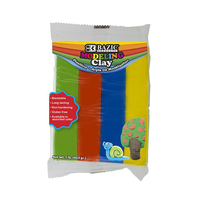 24 pieces of 1 Lb 4 Primary Color Modeling Clay