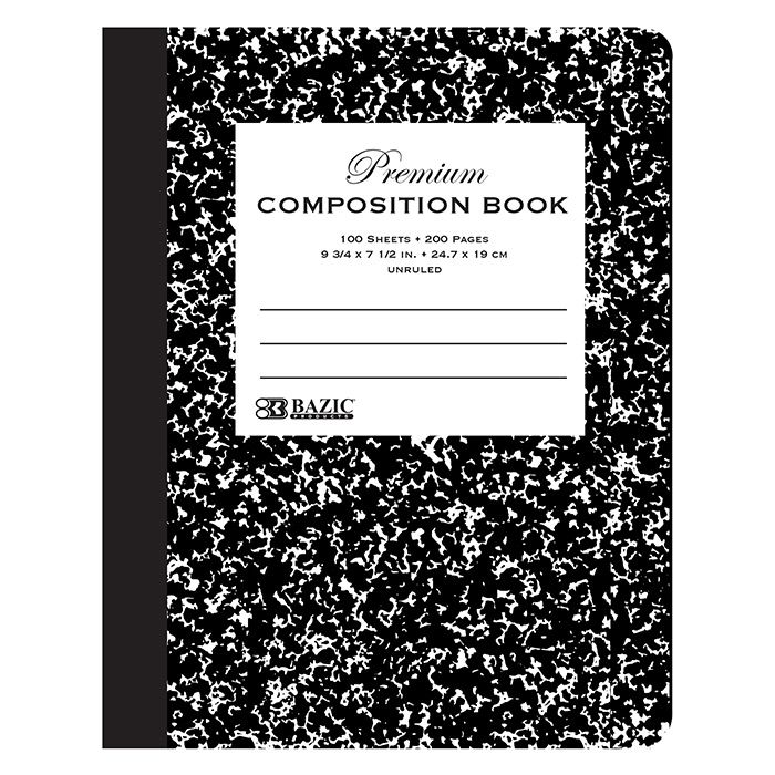 48 pieces of Unruled 100 Ct. Premium Black Marble Composition Book