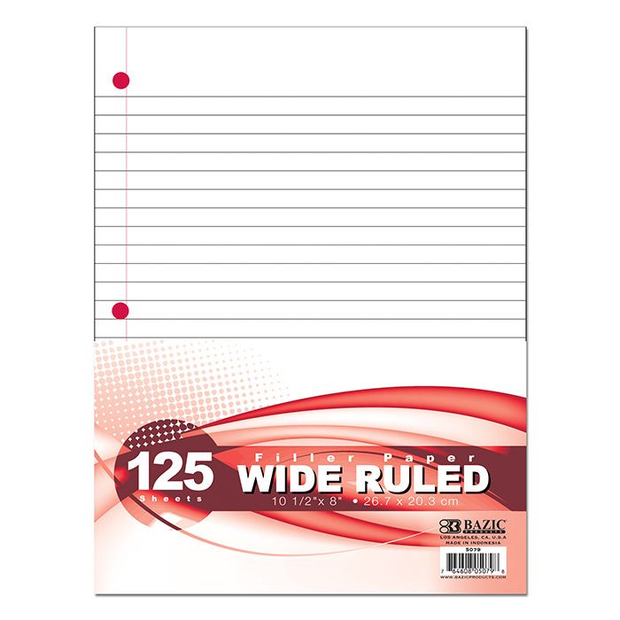 24 pieces of W/r 125 Ct. Filler Paper