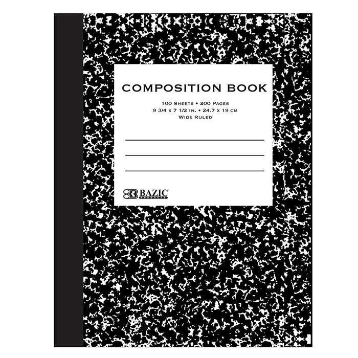 48 pieces of W/r 100 Ct. Black Marble Composition Book