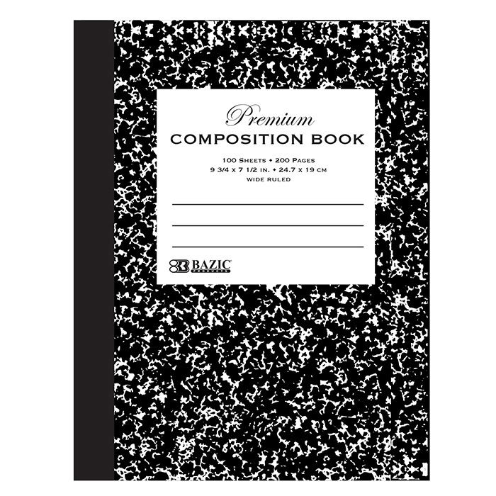 48 pieces of W/r 100 Ct. Premium Black Marble Composition Book
