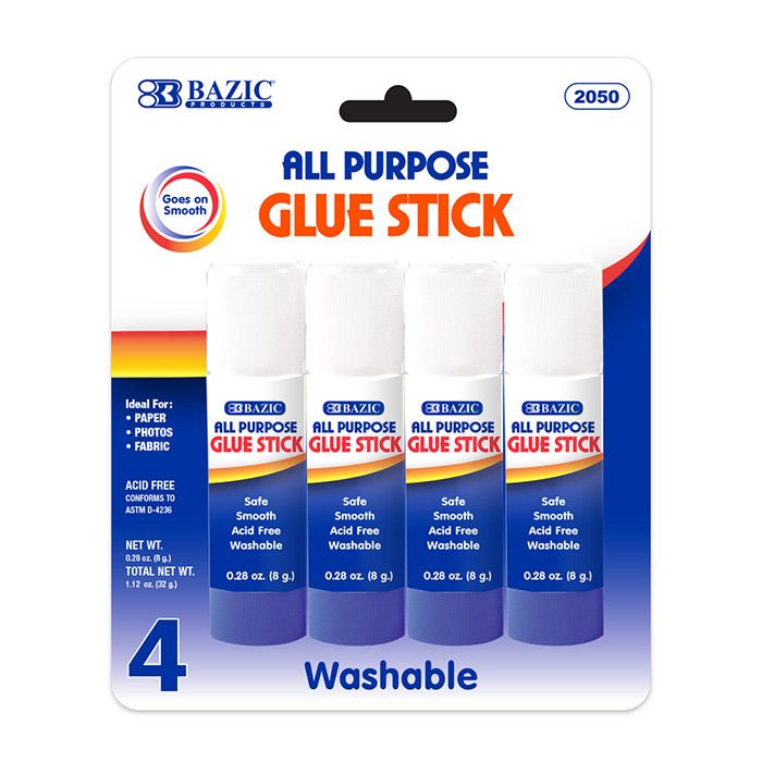 24 Wholesale 0.28 Oz (8g) Premium Glue Stick (4/pack)