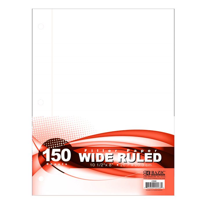 24 Wholesale W/r 150 Ct. Filler Paper