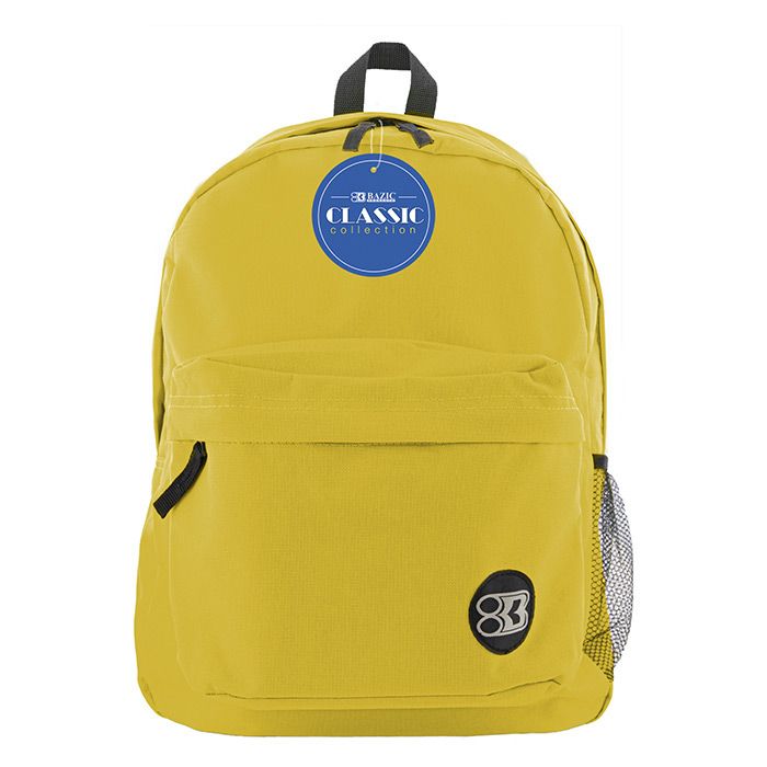 12 Wholesale 17" Mustard Classic Backpack