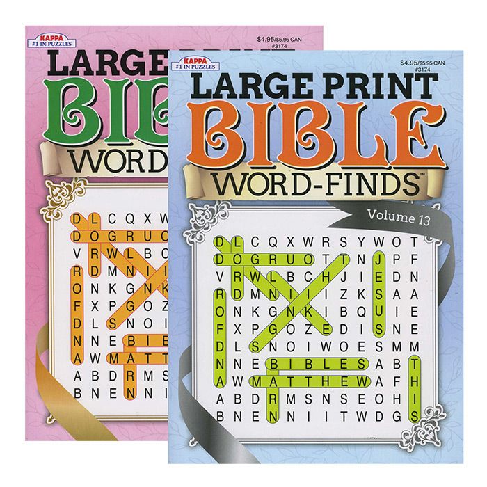 48 Pieces of Kappa Large Print Bible Word Finds Puzzle Book