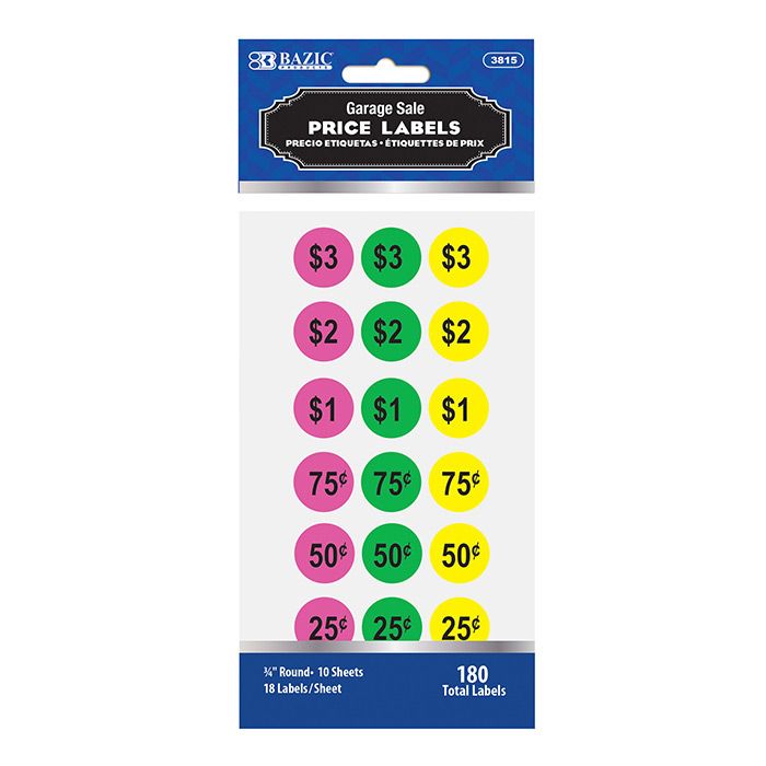 24 pieces of Garage Sale Label (180/pack)
