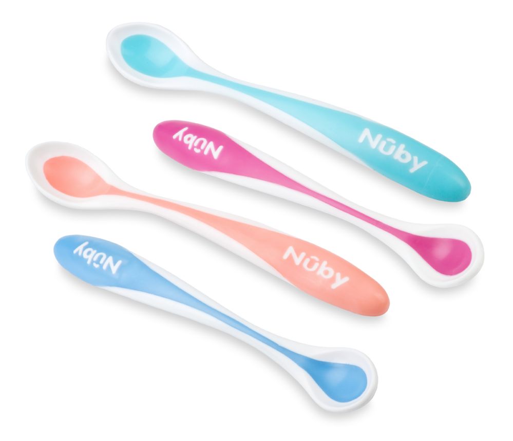 24 pieces of Nuby Soft Tip Hot Safe Spoons (4-Pk)