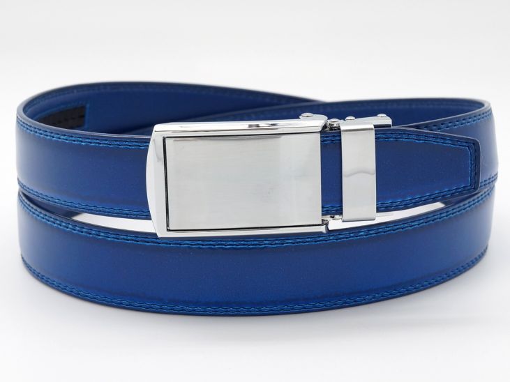 24 Pieces of Leather Belts For Men Color Blue