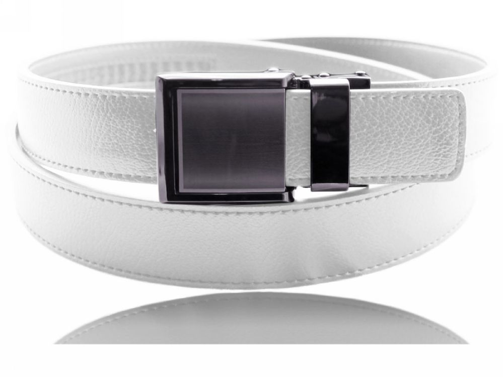 24 Pieces of Leather Belts For Men Color White