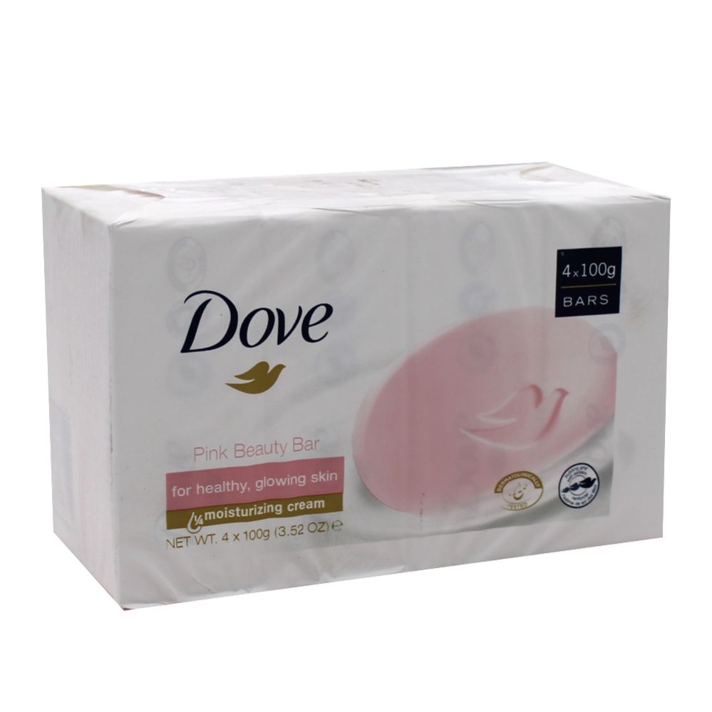 12 Pieces of Dove Bar Soap  100 G 4 Pk Pink
