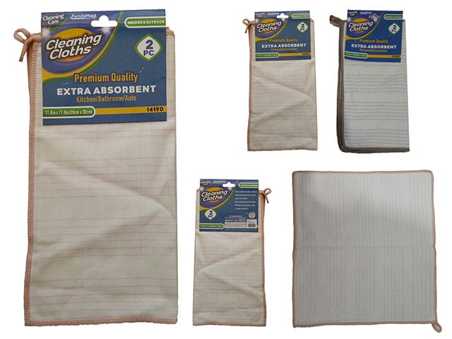 144 Wholesale 2pc Cotton Cleaning Cloth