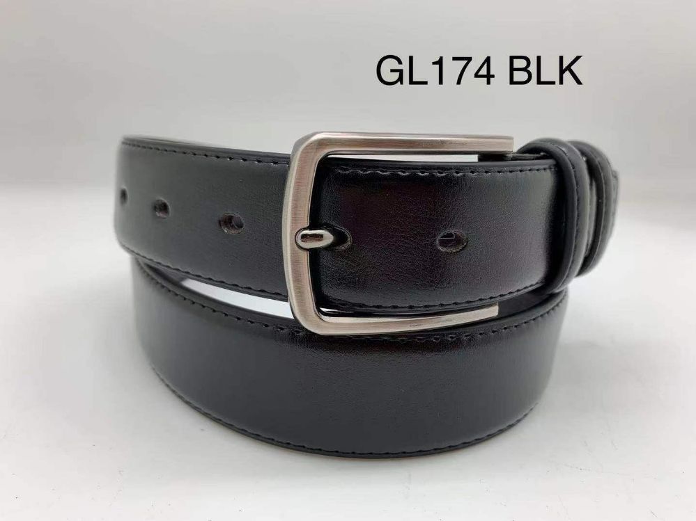 24 Pieces of Leather Belts For Men Color Black