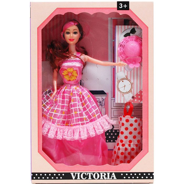 12 Pieces of 11.5" Victoria Doll W/ Accss