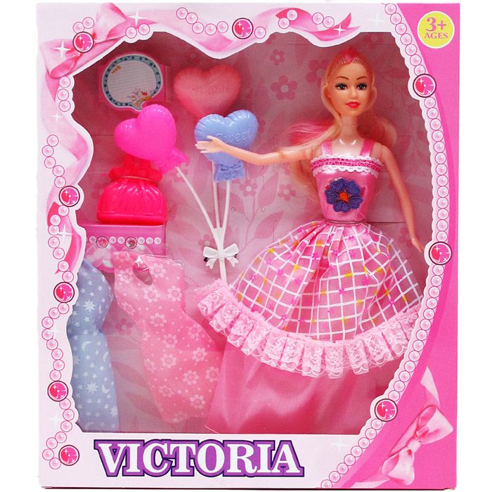 12 Wholesale 11.5" Victoria Doll W/ Accessories