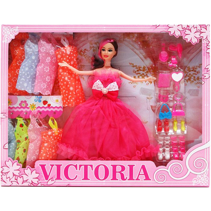 6 Wholesale 11.5" Victoria Doll W/ Accessories
