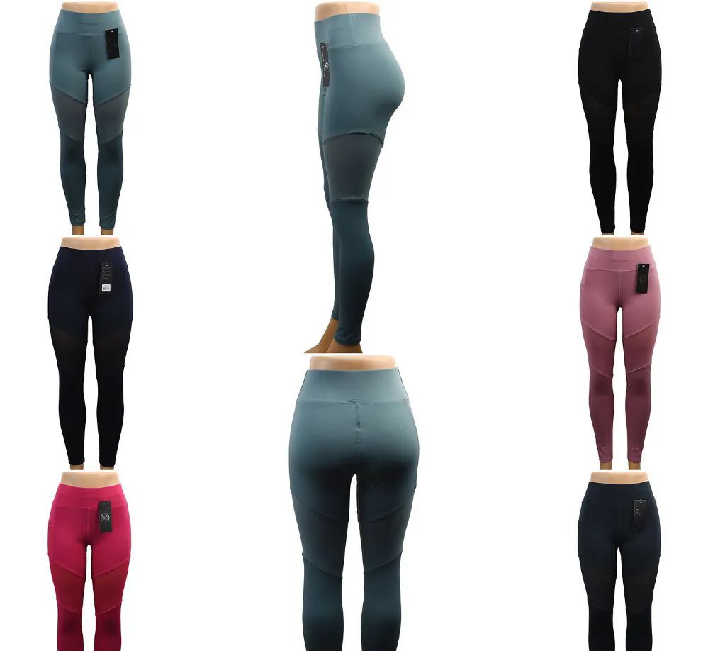 24 Pieces of Womens Solid Color High Waist Leggings Size S / M
