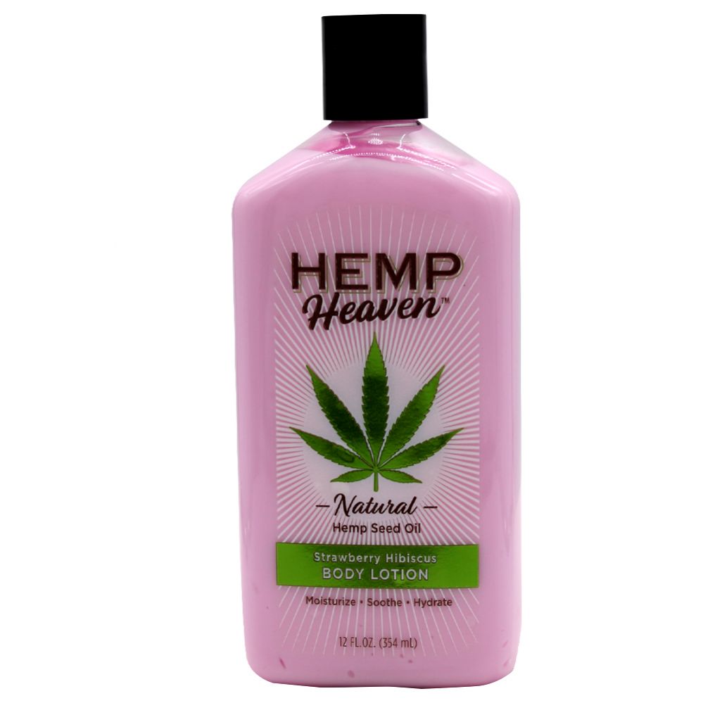12 Wholesale Hemp Heavens Body Lotion 12z Hemp Seed Strawberry Hibiscus