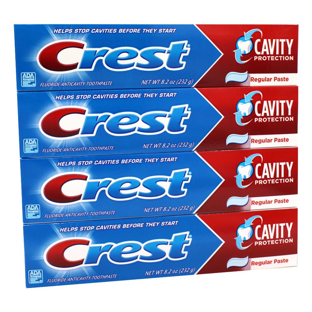 4 Pieces of Crest Toothpaste 8.2 Oz 4ct Quad Pack Regular