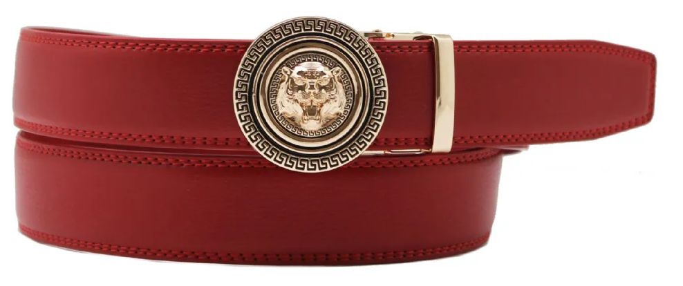 24 Pieces of Leather Belts Color Red