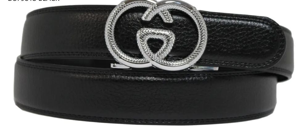 24 Wholesale Leather Belts Color Silver Black