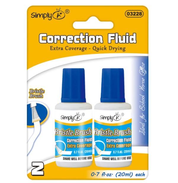 72 Pieces 2 Pack Correction Fluid - Correction Items