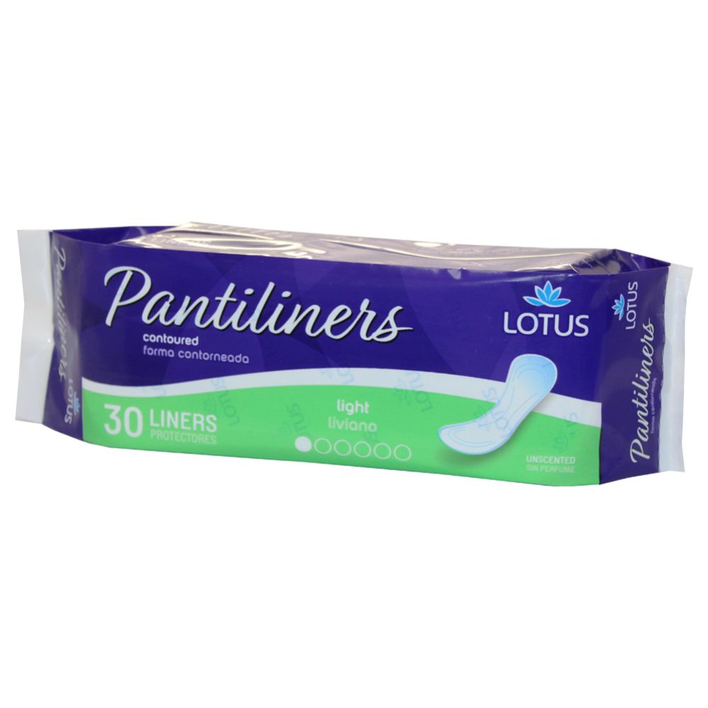 48 Pieces of Lotus Panty Liner 30 Count Panty Liner Straight