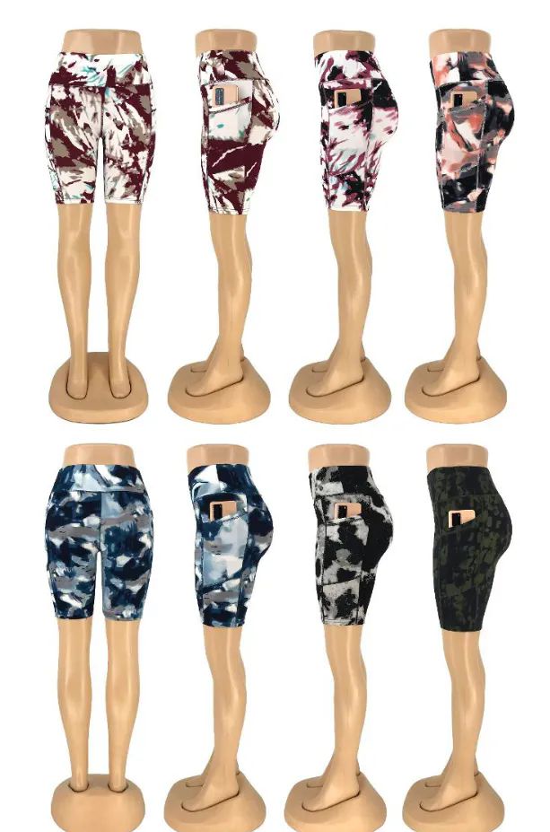 48 Wholesale Women Legging Shorts Assorted Colors Size Assorted