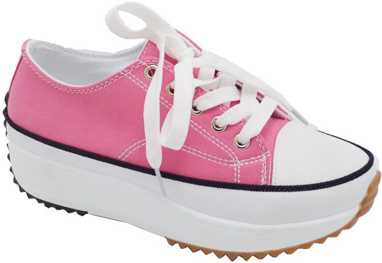 12 Wholesale Women Sneakers Hot Pink Size 5 - 10 Assorted