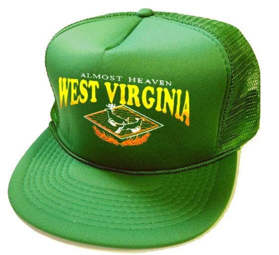 24 Pieces of Printed West Virginia Mesh Caps