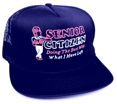 24 Pieces of Adult Mesh Back Printed Hat, "senior Citizen Doing The Best With What I Have Left", Assorted Designs