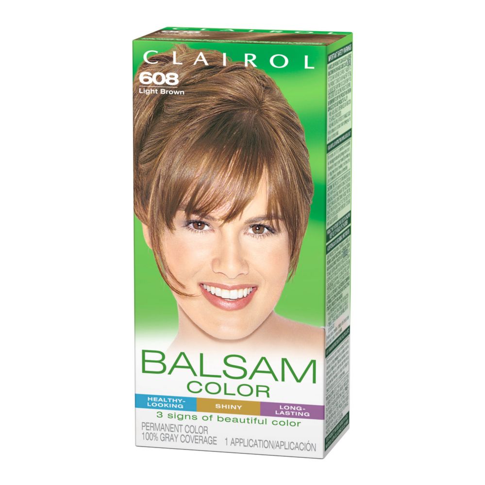12 Pieces of Clairol Balsam Hair Color 1 Ct Light Brown #608