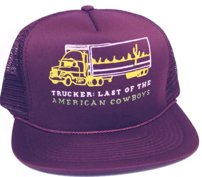 24 Wholesale Adult Mesh Back Printed Hat, "trucker: Last Of The American Cowboys", Assorted Colors