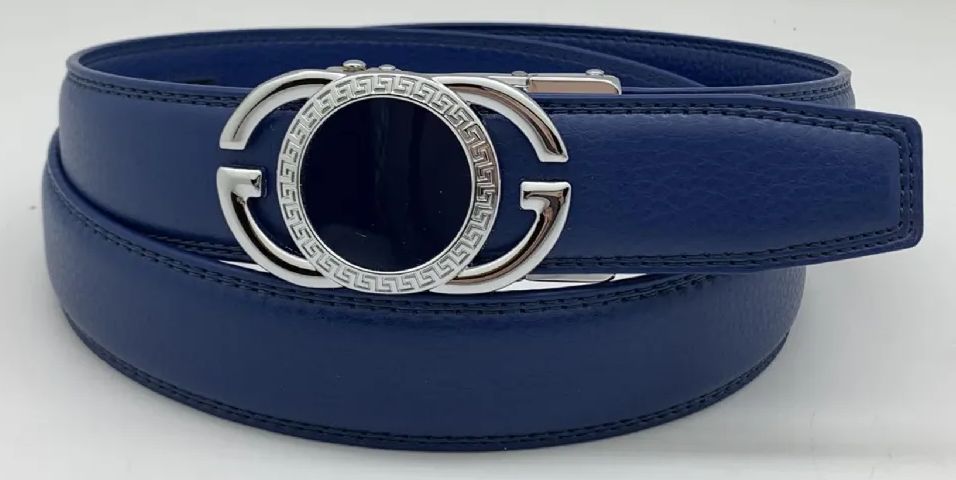 24 Wholesale Belts For Mens Color Silver Royal Blue