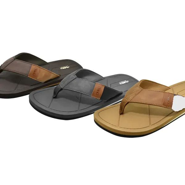 36 Wholesale Mens Fashion Flat Sandals Man Made Sole And Upper Imported