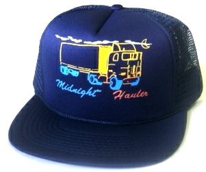 24 Wholesale Hats Unisex Adult Mesh Back Printed Hat, "midnight Hauler"