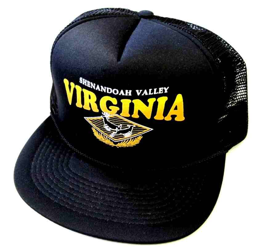 36 Wholesale Hats Unisex Printed Mesh Cap, "shenandoah Valley, Virginia"(2 Deer), Assorted Color Caps